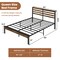 Costway Full Industrial Metal Platform Bed Frame Charging Station Mattress Foundation